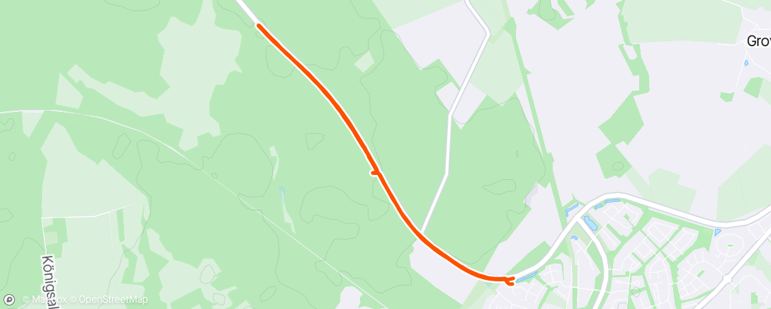 Map of the activity, Bewegter Feierabend- 7 km zügig nach Gefühl