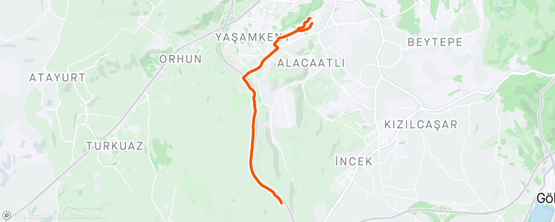 Map of the activity, Çayyolu - tarlalar - Tulumtaş