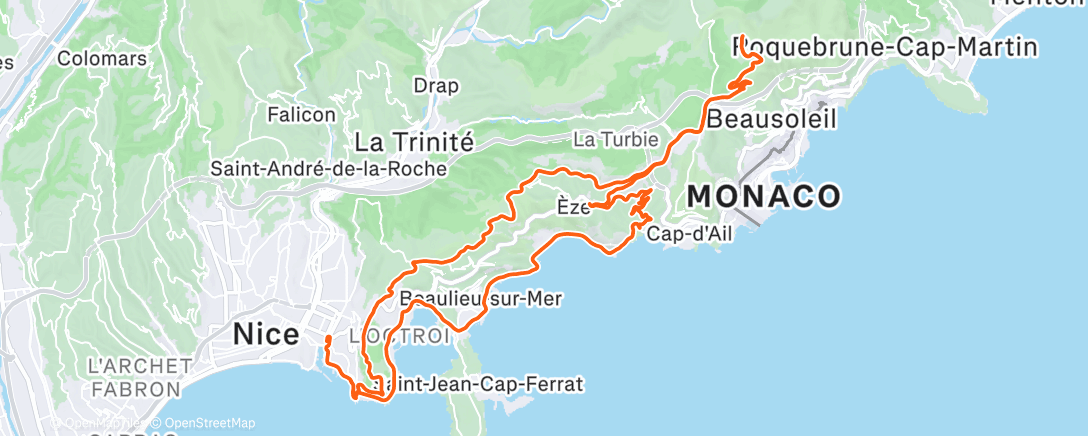 Map of the activity, Morning Ride