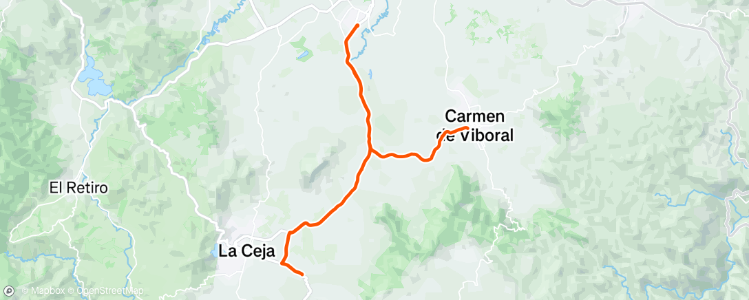 Map of the activity, Vuelta ciclista por la mañana