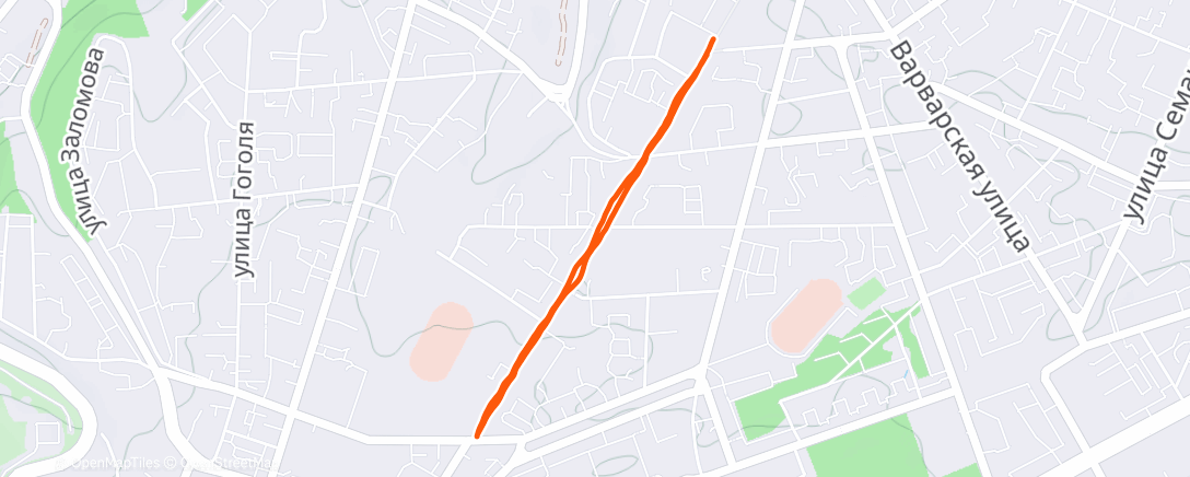 Map of the activity, Полуденный забег