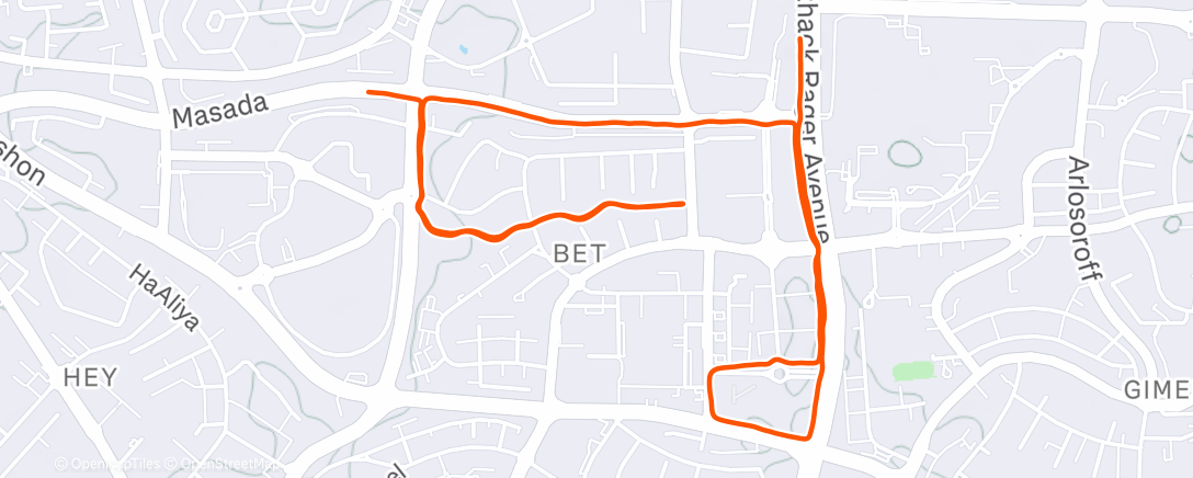 Map of the activity, Lunch Run
