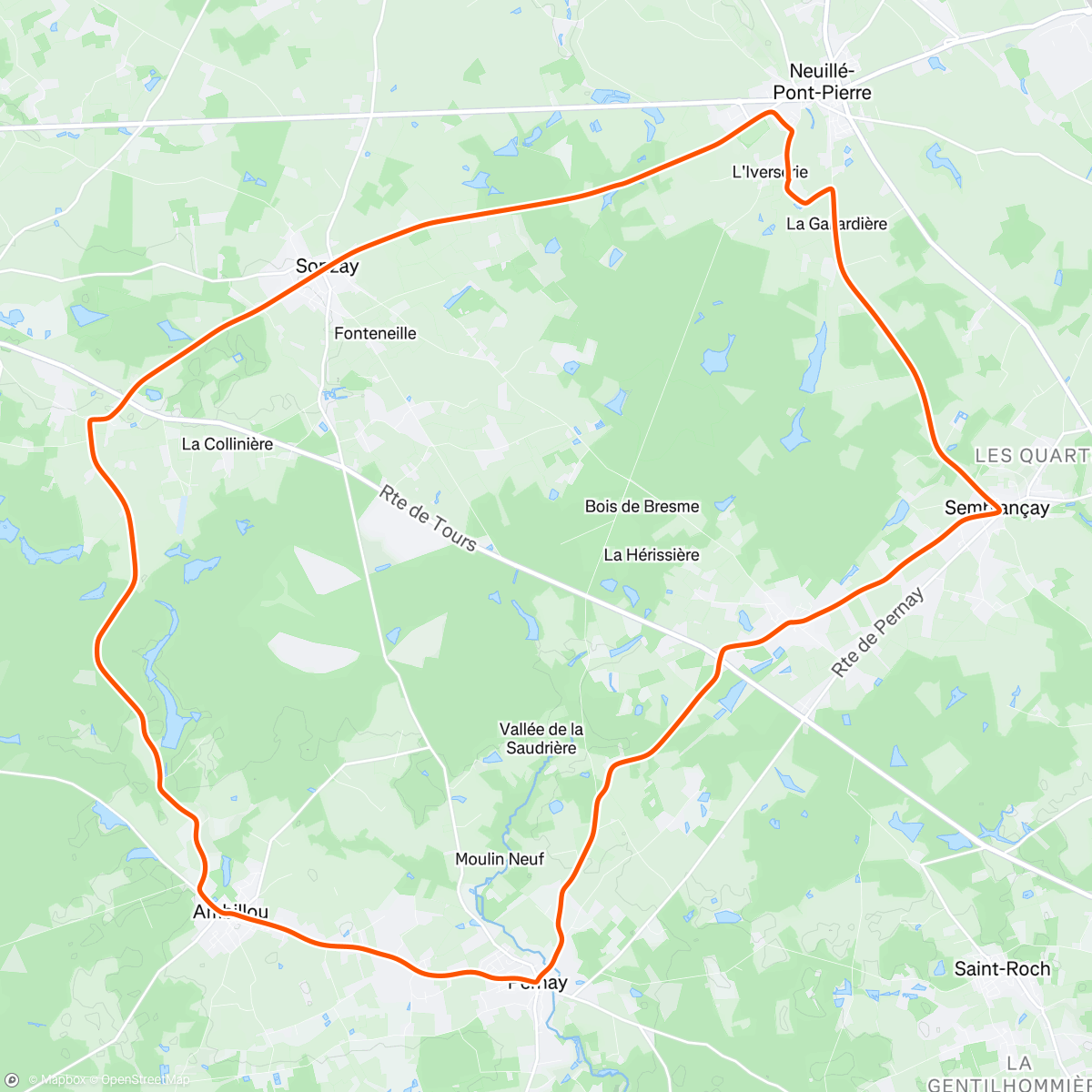 Mapa de la actividad (Sortie vélo dans l'après-midi)