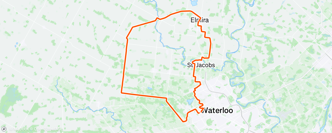 Map of the activity, Morning Gravel Ride