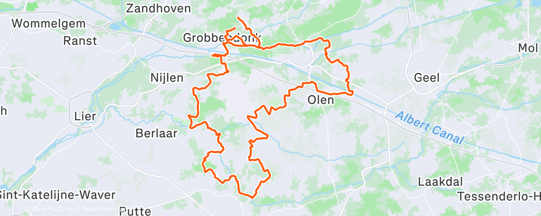 Map of the activity, Morning Ride