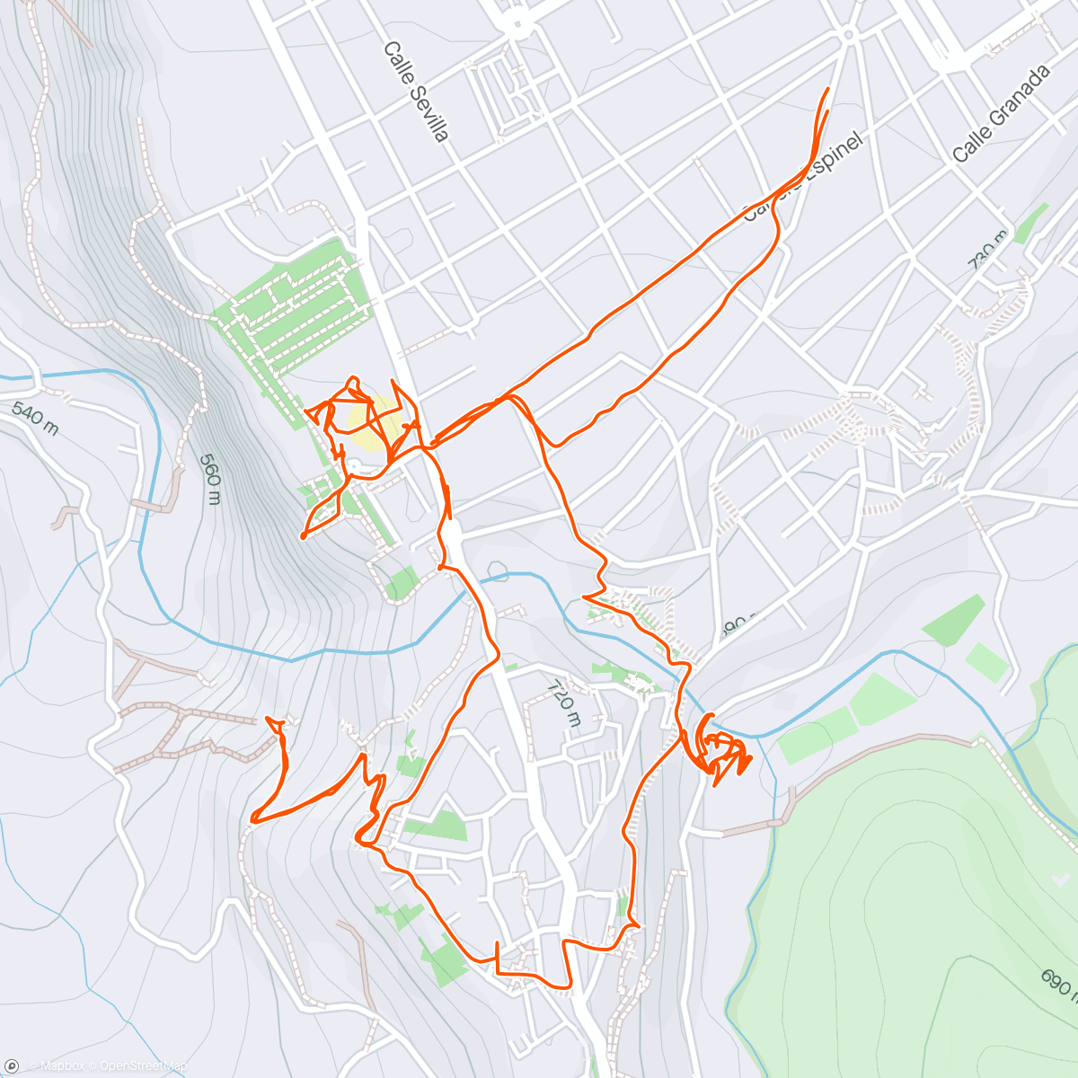 Map of the activity, Ronda