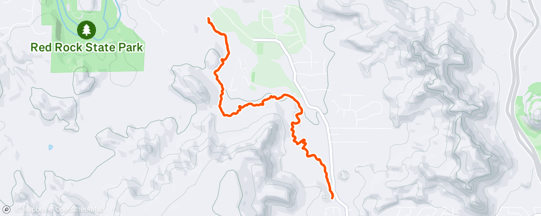 Map of the activity, Tuesday  group does the new Del Sol trail
