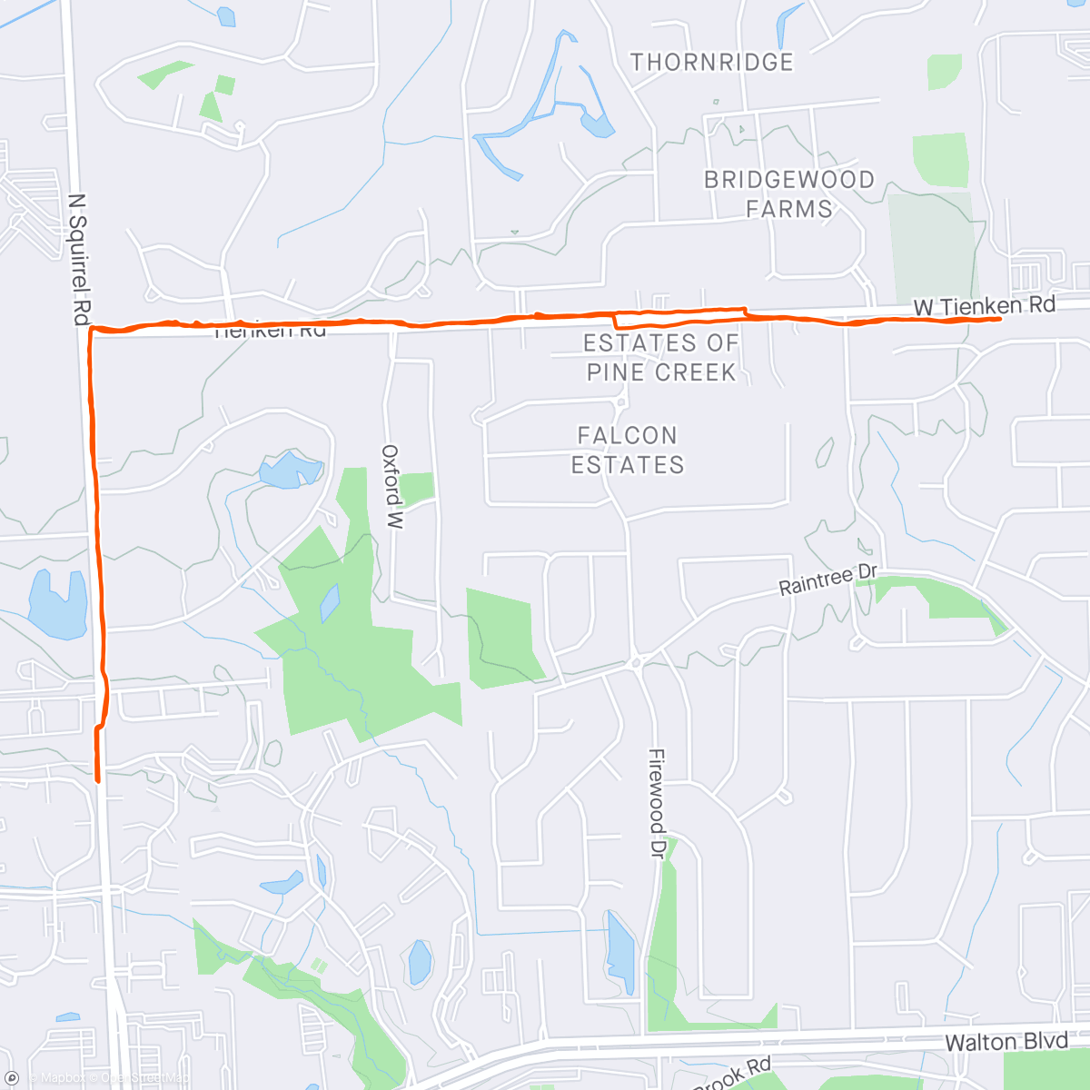 Map of the activity, 4mi/Lacey