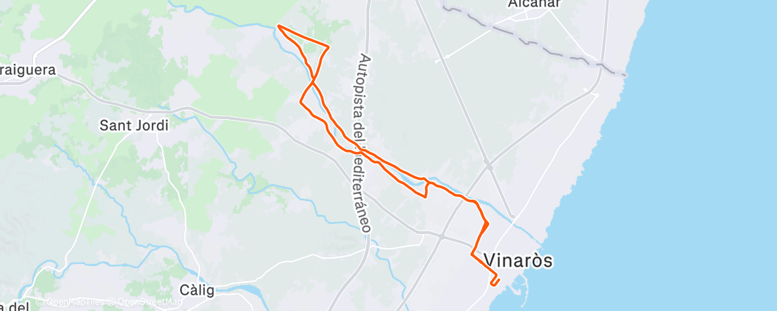 Карта физической активности (Bicicleta por la tarde)