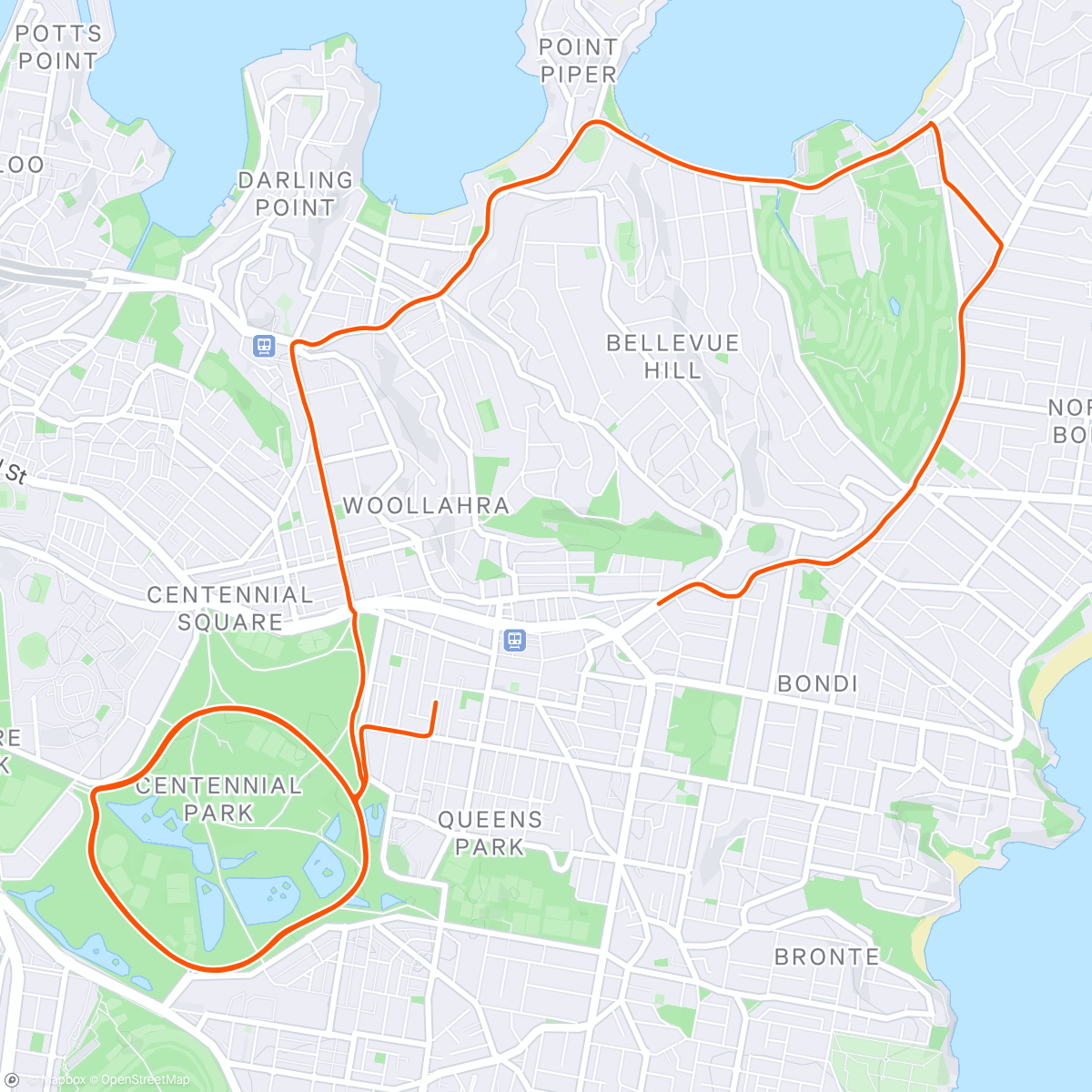 Map of the activity, Got rained on