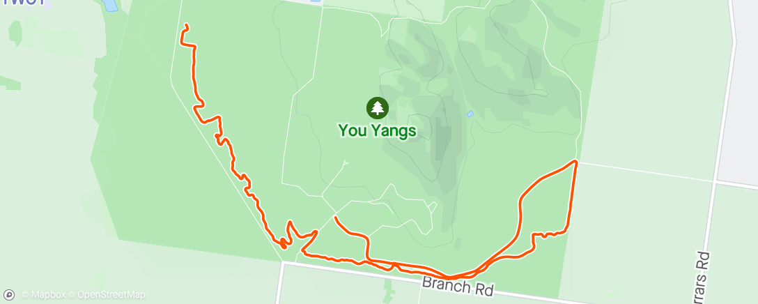 Map of the activity, Youies single track