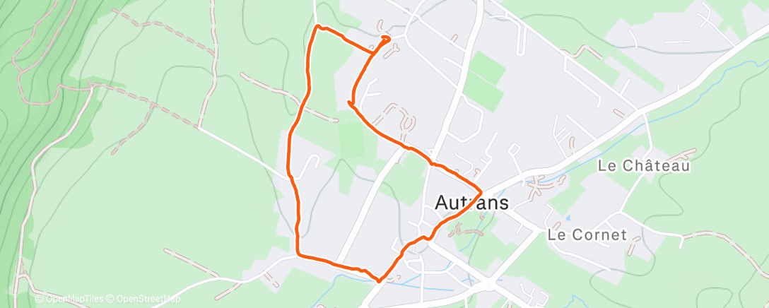 Map of the activity, Béquilles à Autrans