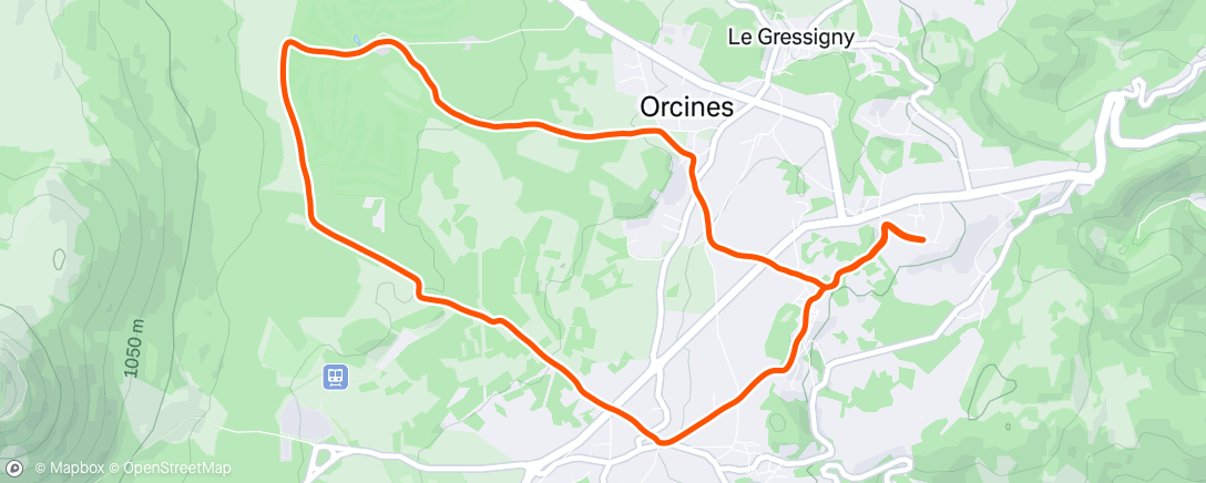 Map of the activity, Morning Run