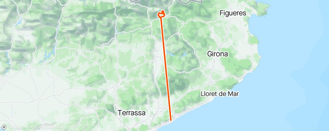 Map of the activity, recorrido de Sant Joan de les Abadesses a Cabrils