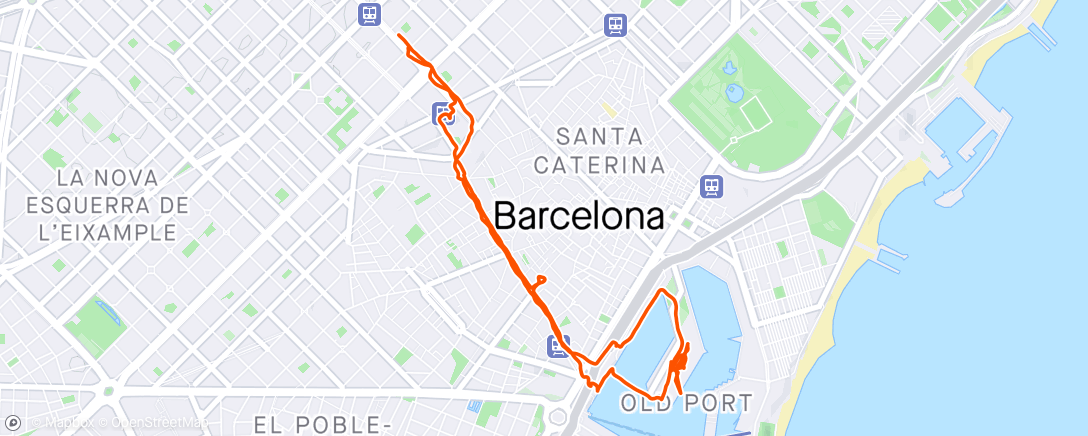 Map of the activity, Aquàrium Barcelona