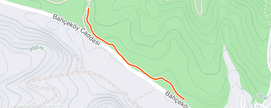 Map of the activity, Afternoon Trail Run