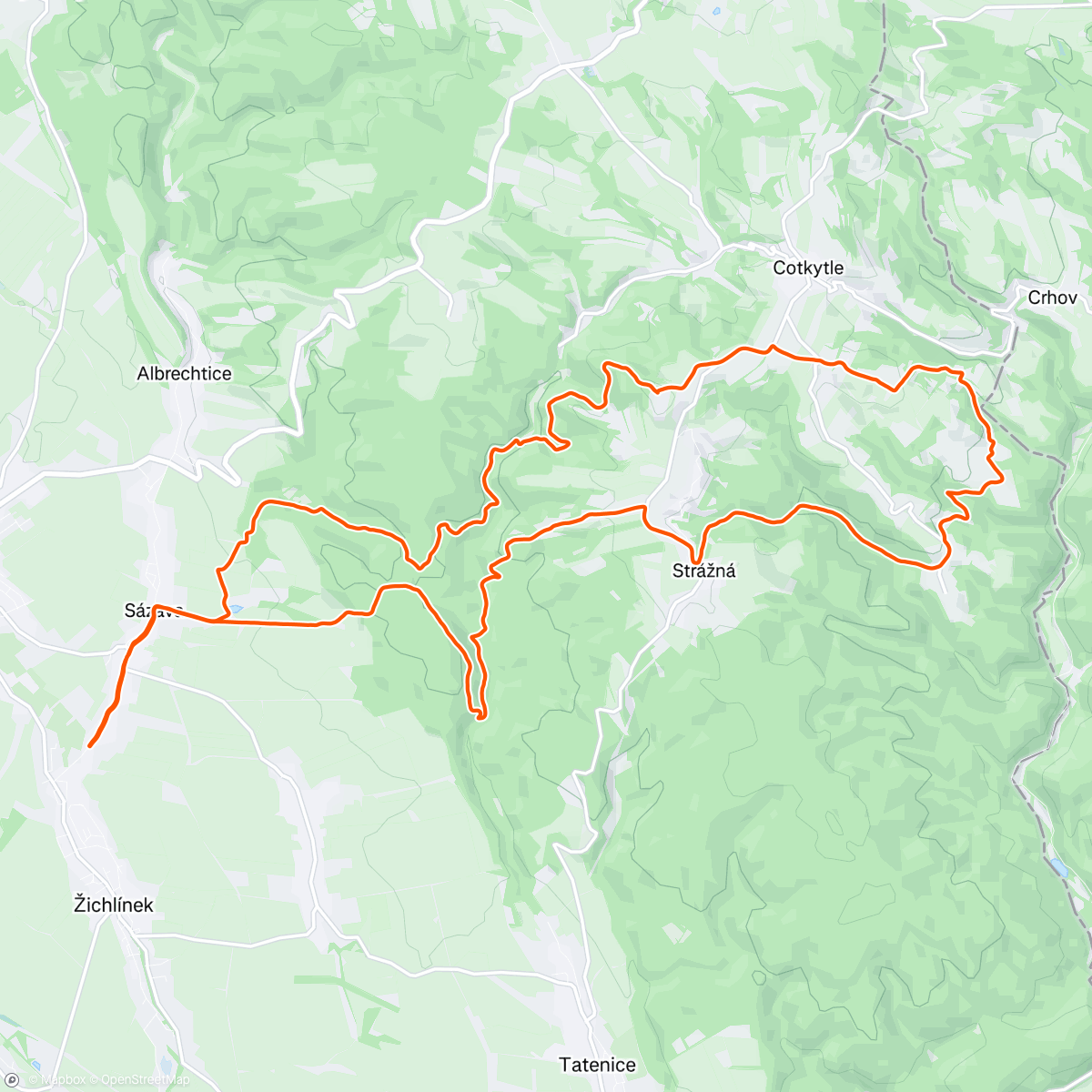 Map of the activity, Morning Trail Run