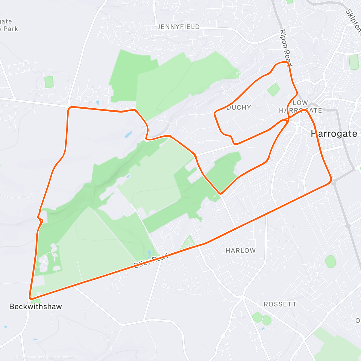 Map of the activity, Zwift - Group Ride: Elite Cycling with Team Jayco AlUla Silke Smulders (C) on Royal Pump Room 8 in Yorkshire