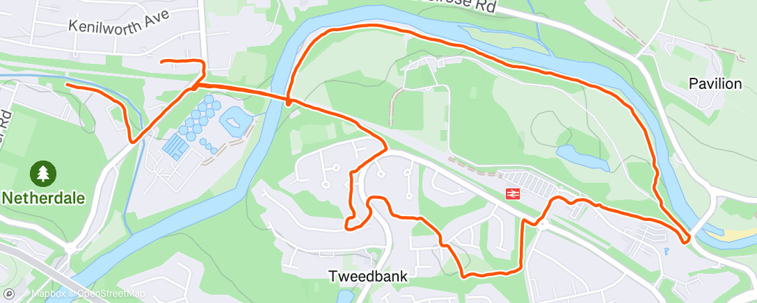 Map of the activity, Tweedbank
