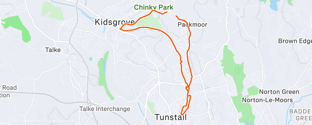 Map of the activity, Morning Run