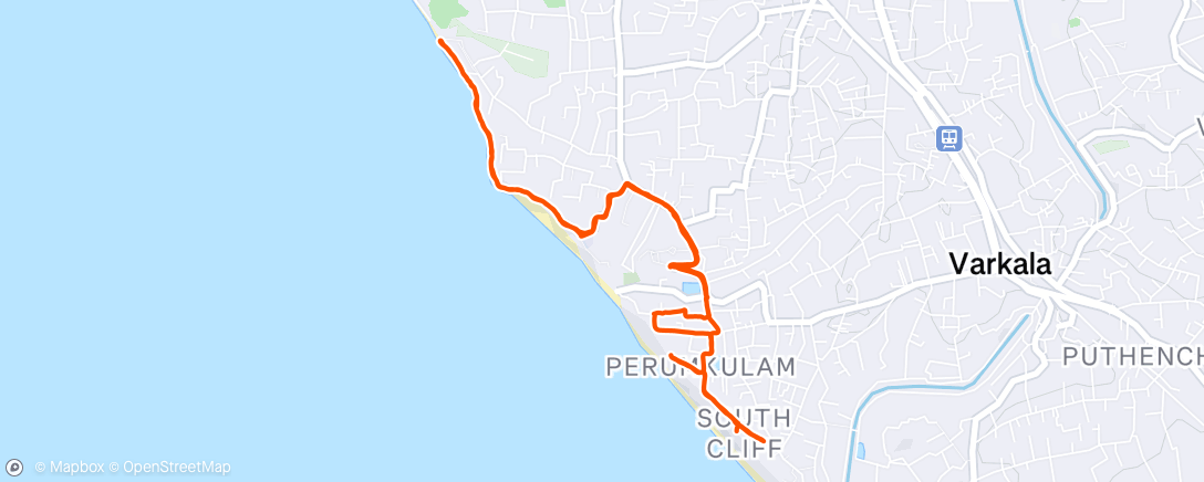 Map of the activity, Morning Run