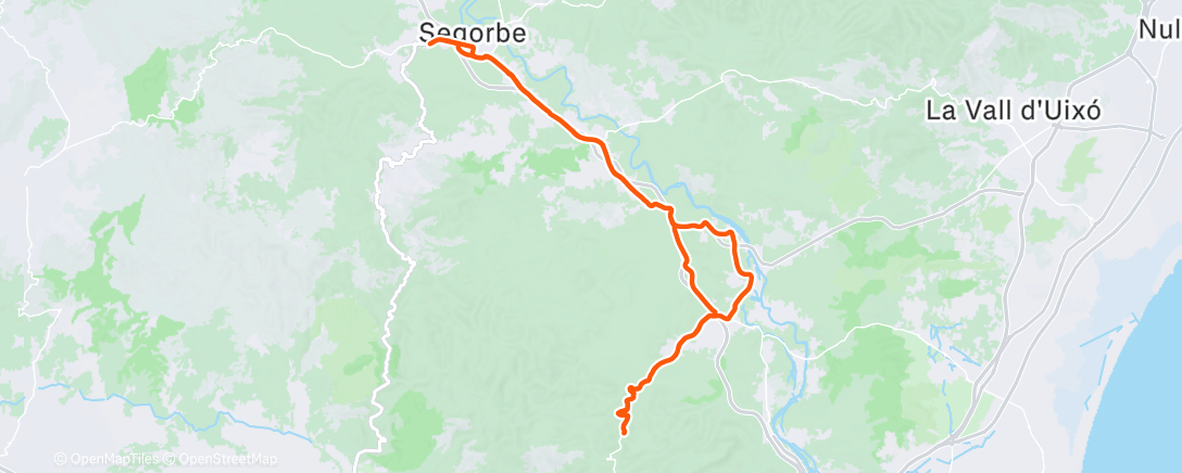 Map of the activity, Bicicleta por la mañana