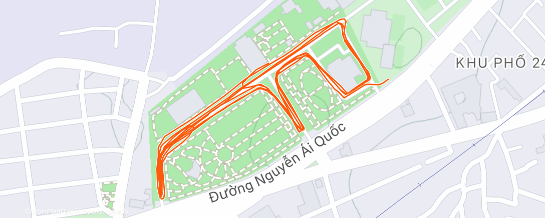 Map of the activity, Morning Run