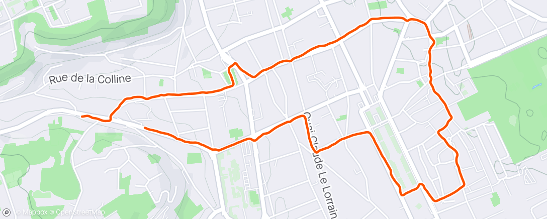 Karte der Aktivität „Course à pied matinale”