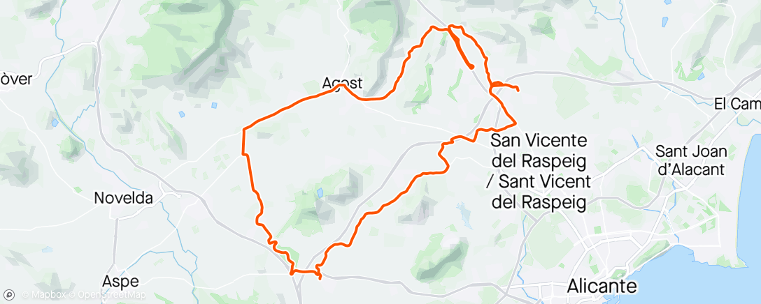 Mapa de la actividad, Bicicleta por la mañana