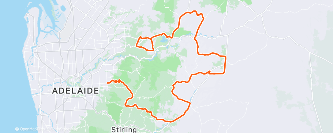Map of the activity, Lunch Ride