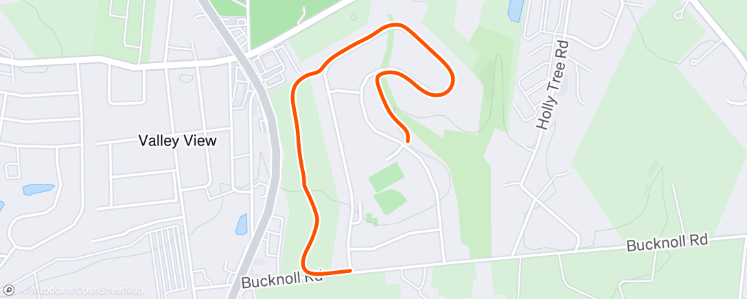 Map of the activity, Afternoon Run