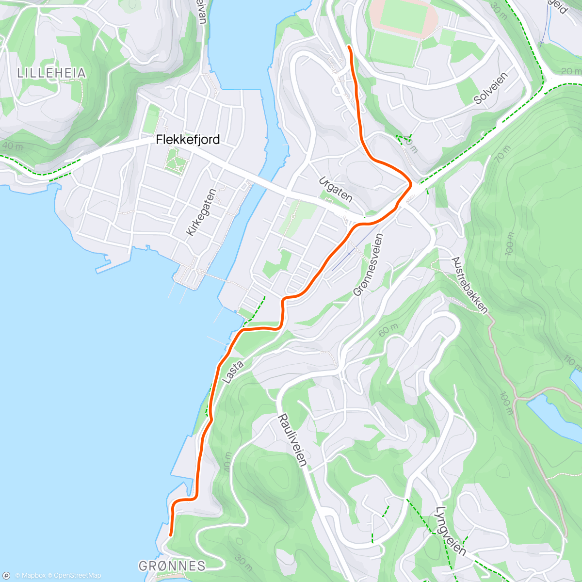 Map of the activity, Grønnes Sauna & Stup