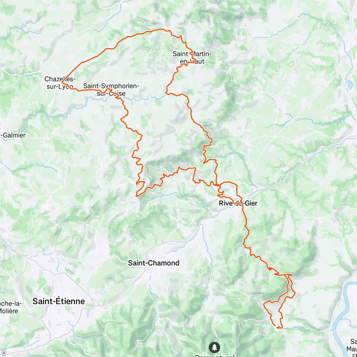 Map of the activity, Cyclisme