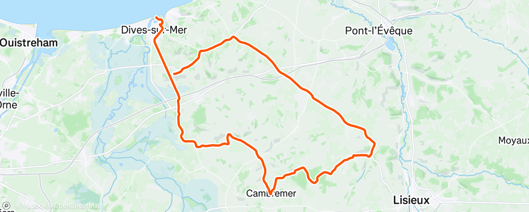 Map of the activity, Sortie vélo le matin