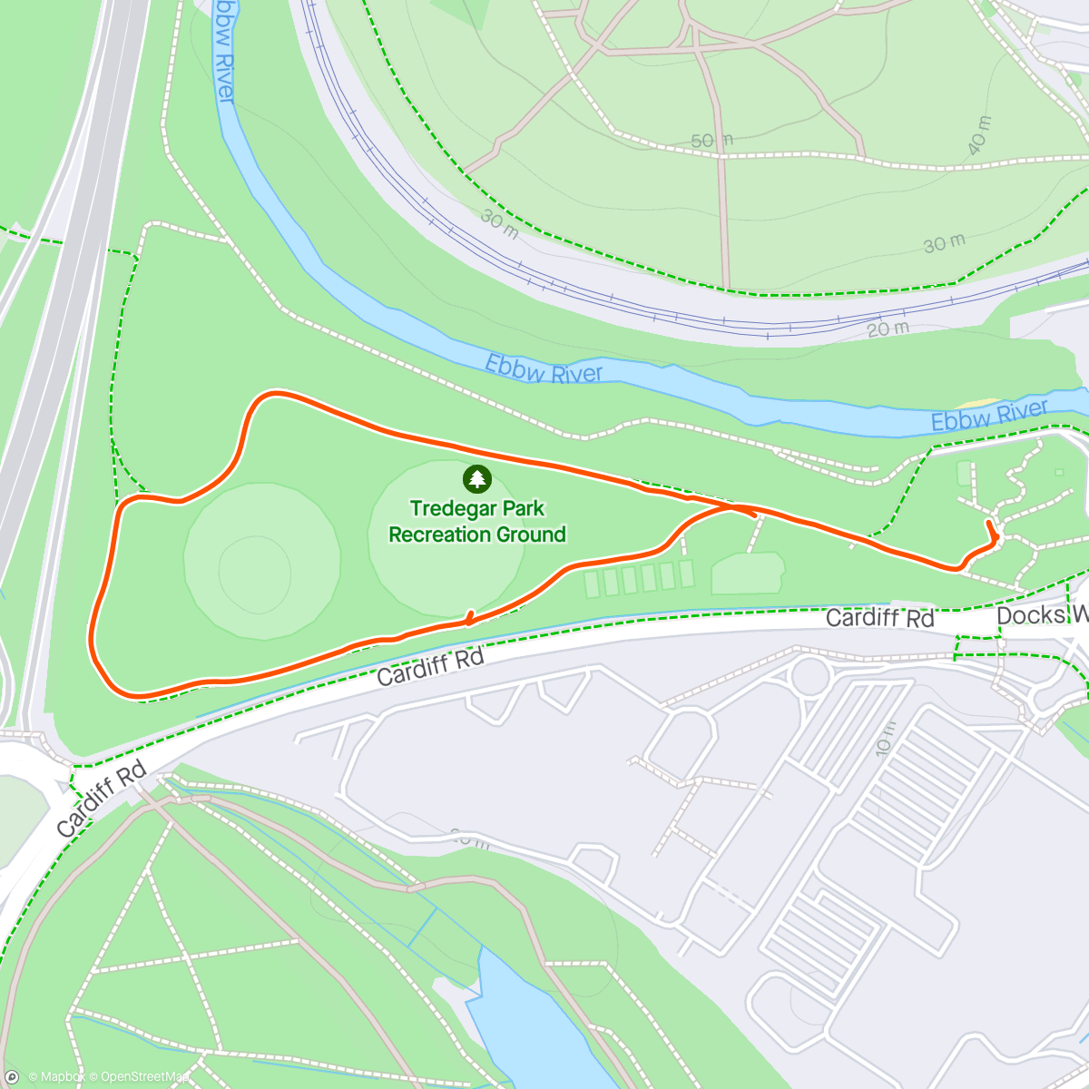 Map of the activity, Birthday walk
