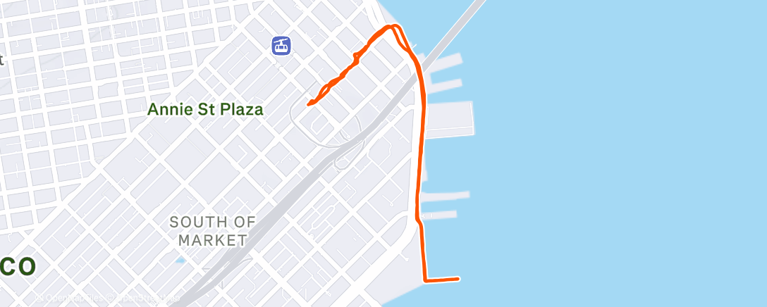 Map of the activity, Lunch Run