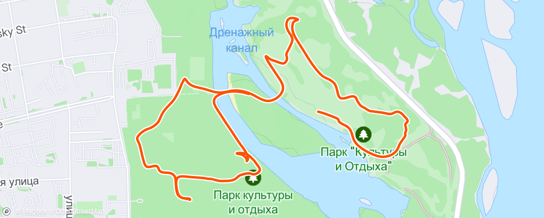 Mapa da atividade, Трейлраннинг (день)