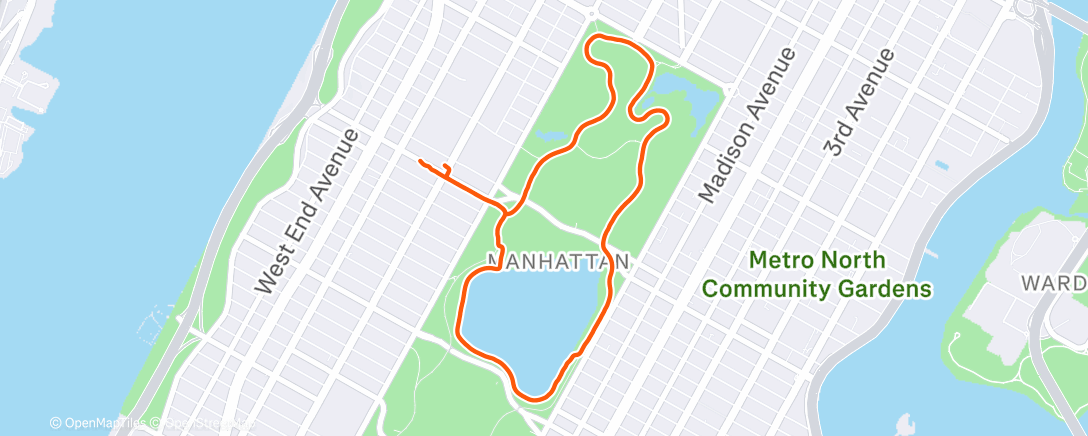 Map of the activity, W 96th St