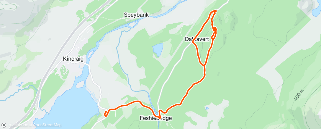 Map of the activity, Afternoon Mountain Bike Ride