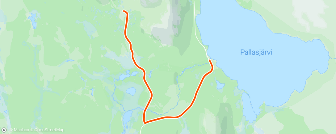 Map of the activity, Pallasjärvi -Pallastunturi - Pallasjärvi