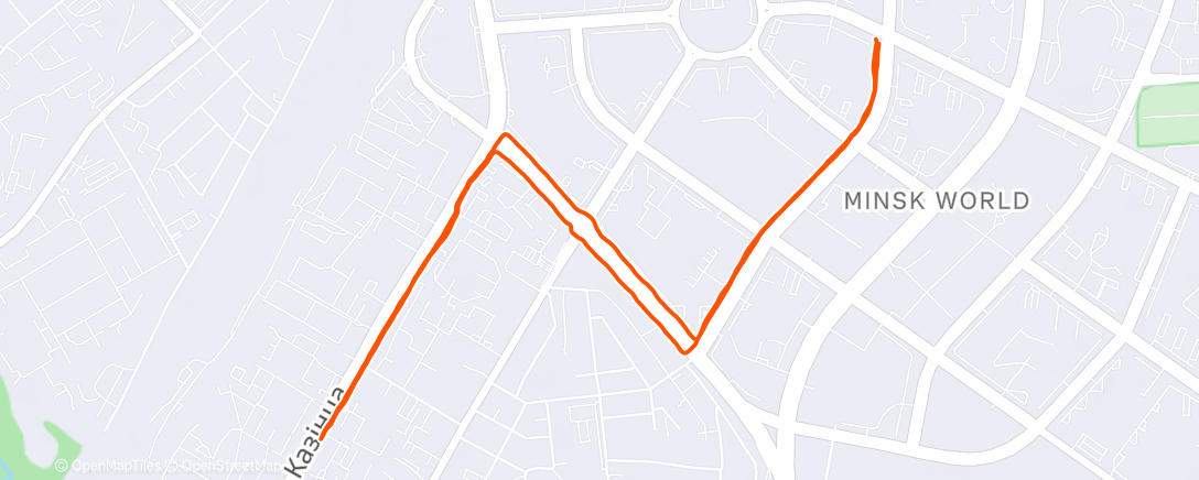 Map of the activity, Morning Run