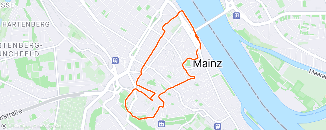 Map of the activity, Mainz