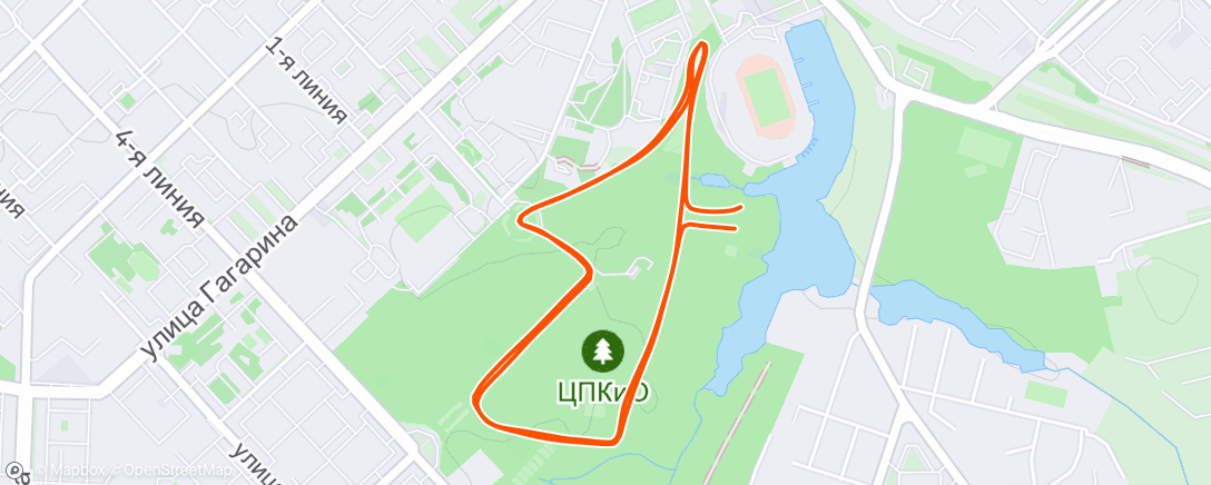 Map of the activity, Morning Run