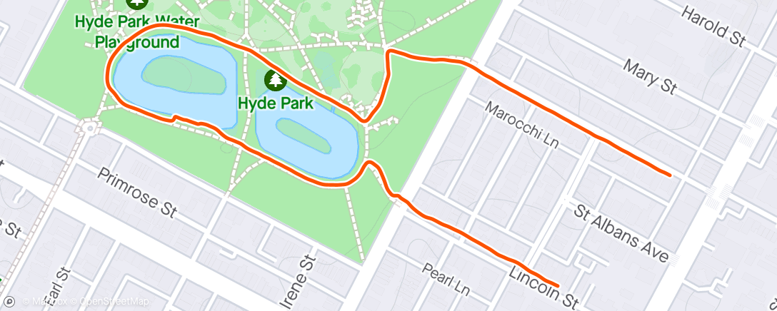 Map of the activity, Morning Walk