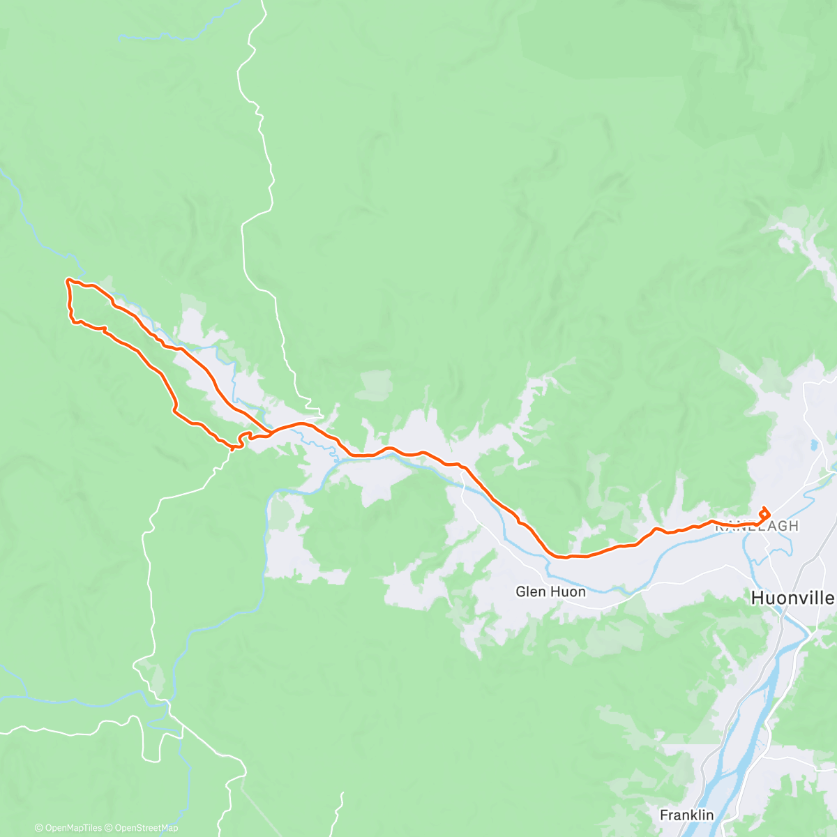 Карта физической активности (Denison Ridge Gravel Loop)