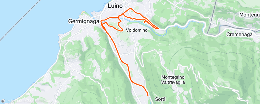 Map of the activity, Super recovery con la gang in ciclabile