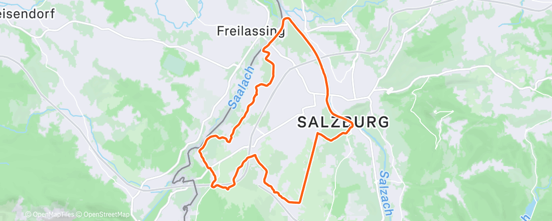 Map of the activity, Fahrt am Morgen