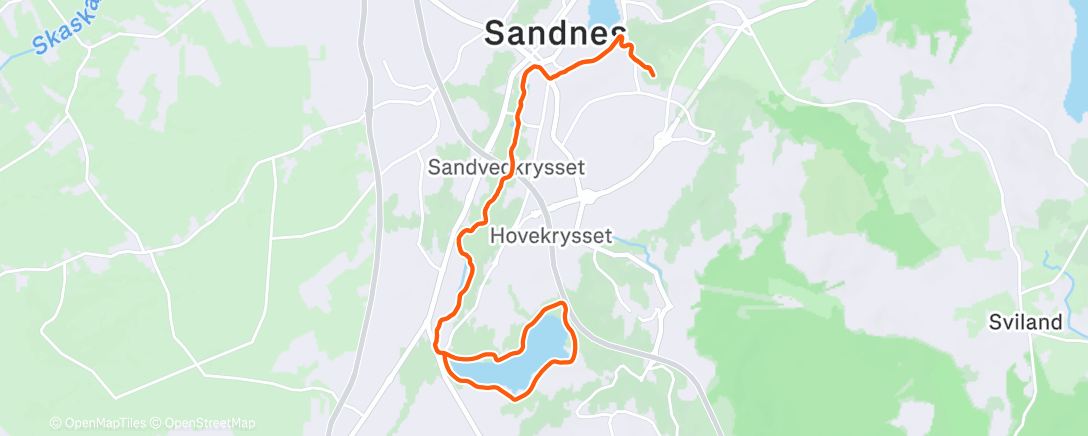 Map of the activity, Lunch Run