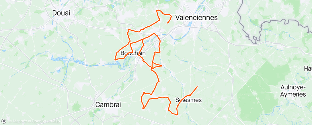 Map of the activity, GP de Denain, le pavé m’a achevé 🤕