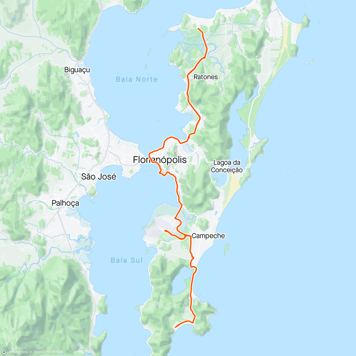 Mapa de la actividad, Jurerê Açores